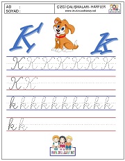 l harfi çizgi çalışması